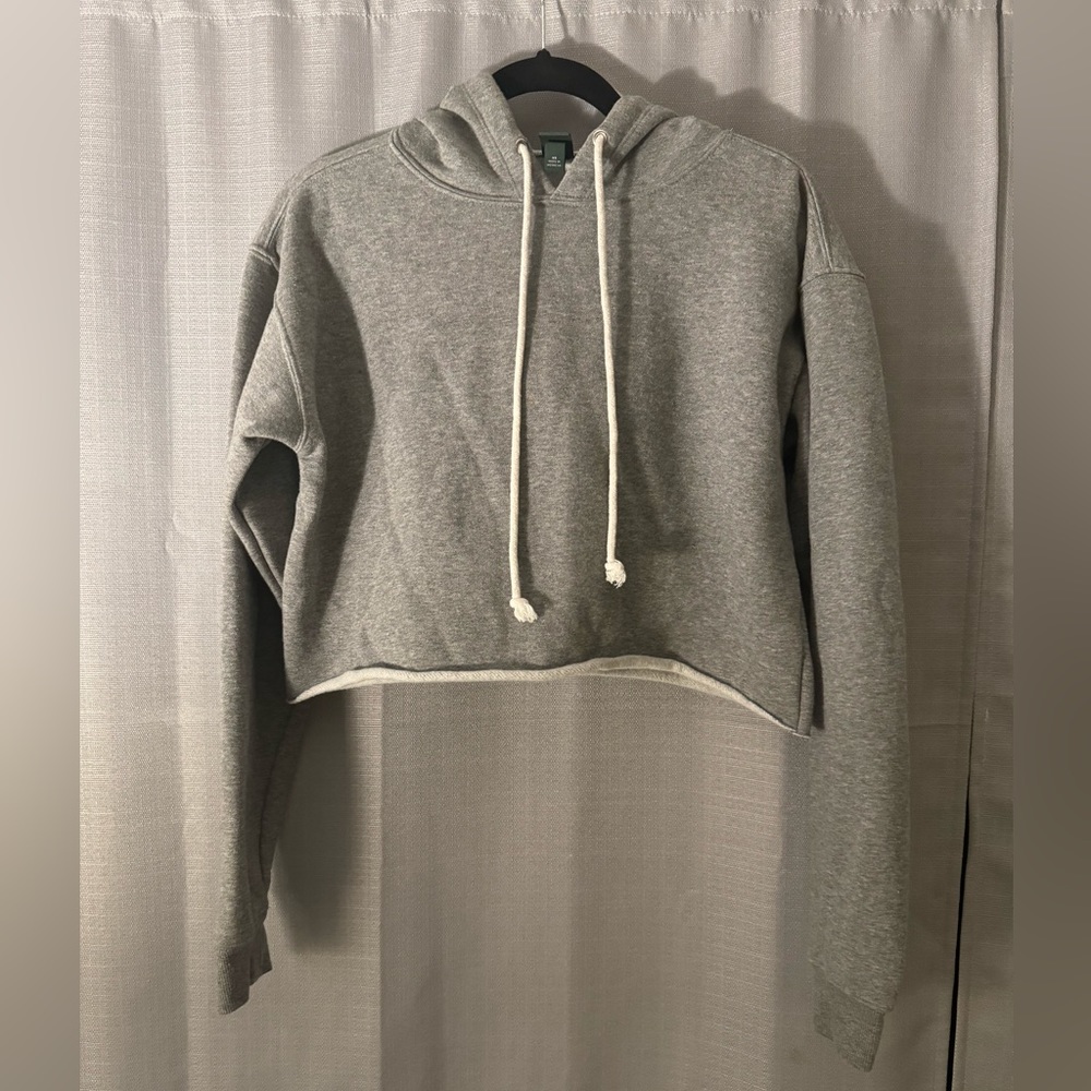 Cropped Gray Hoodie
